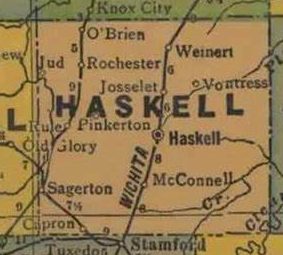 An old map of Haskell County